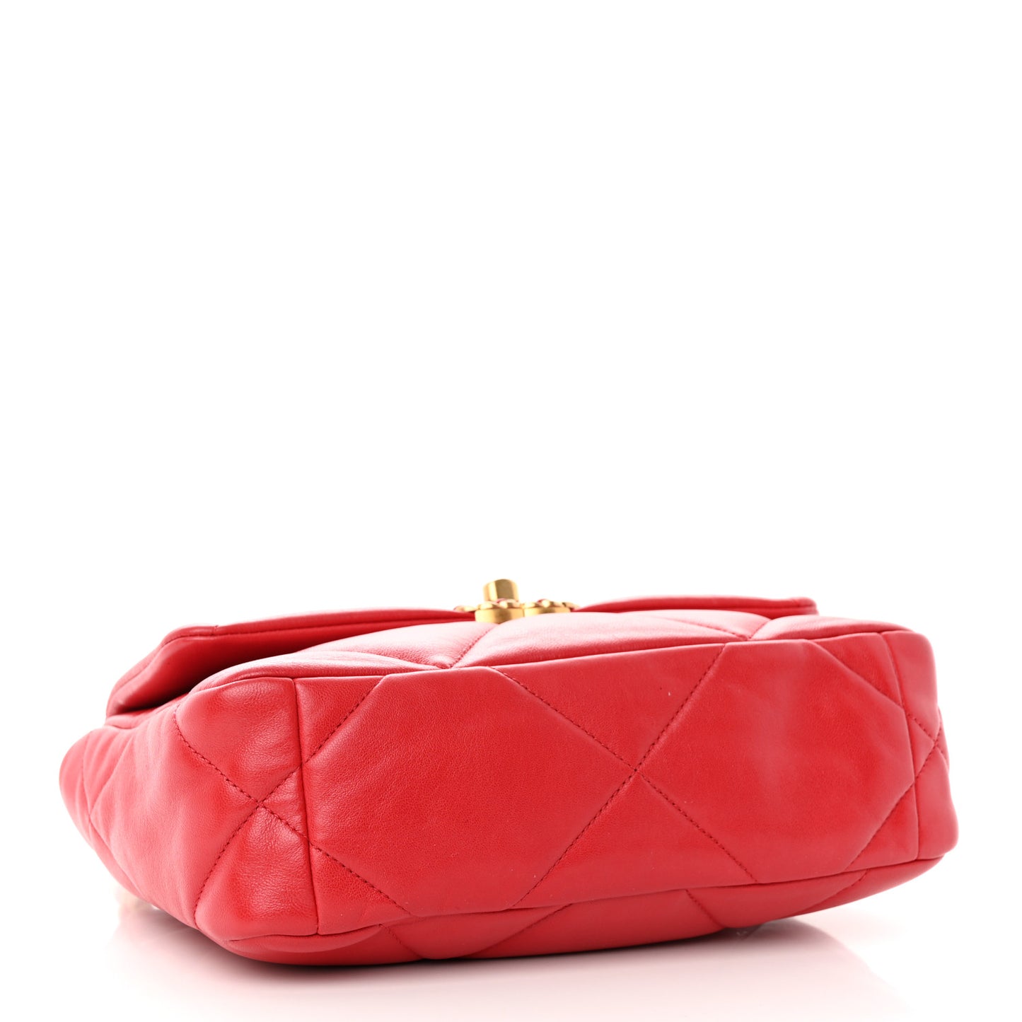 Goatskin Quilted Medium Chanel 19 Flap Red