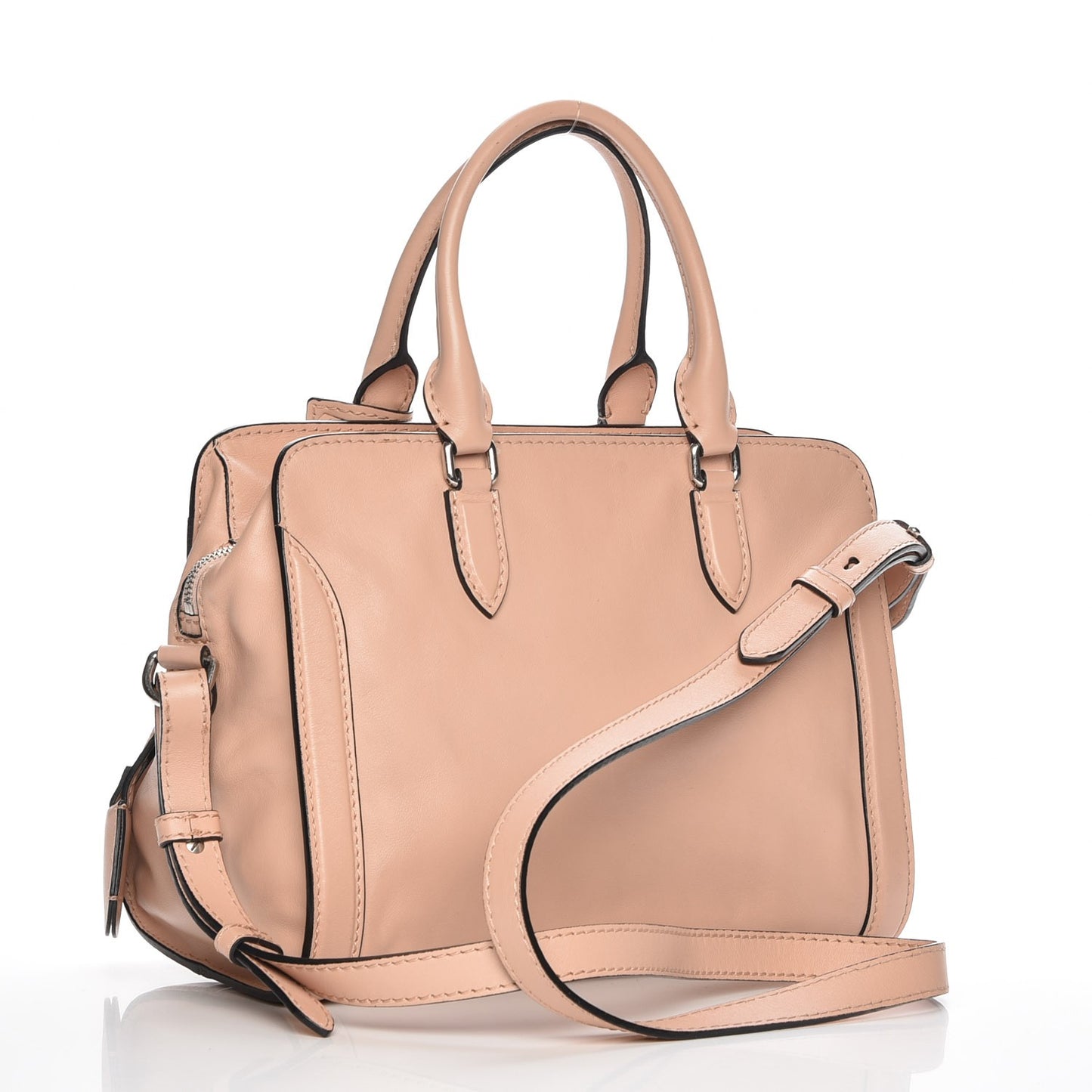 Calfskin Small Skull Padlock Zip Around Tote Boudoir