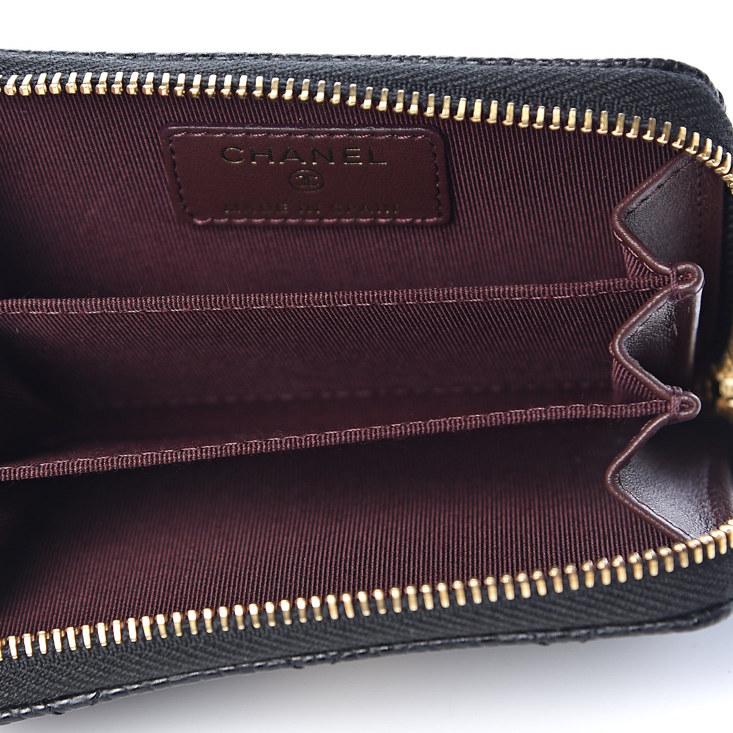 Chanel Caviar Quilted Zip Coin Purse Black 5 of 8