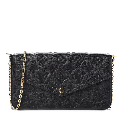 Louis Vuitton Empreinte Pochette Felicie Chain Wallet Black 1 of 12