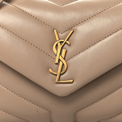 Saint Laurent Calfskin Y Quilted Monogram Toy Loulou Crossbody Bag Dark Beige 8 of 11