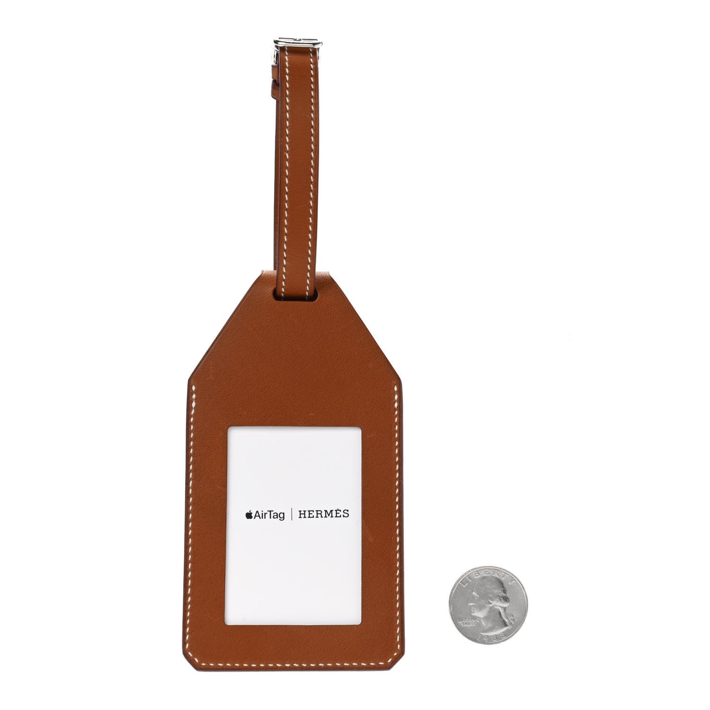 Fawn Barenia AirTag Travel Tag Fauve