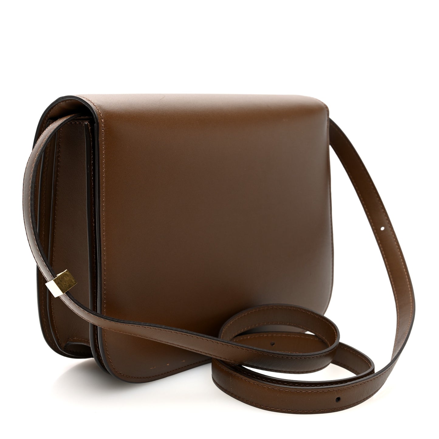 Box Calfskin Medium Classic Box Flap Bag Camel