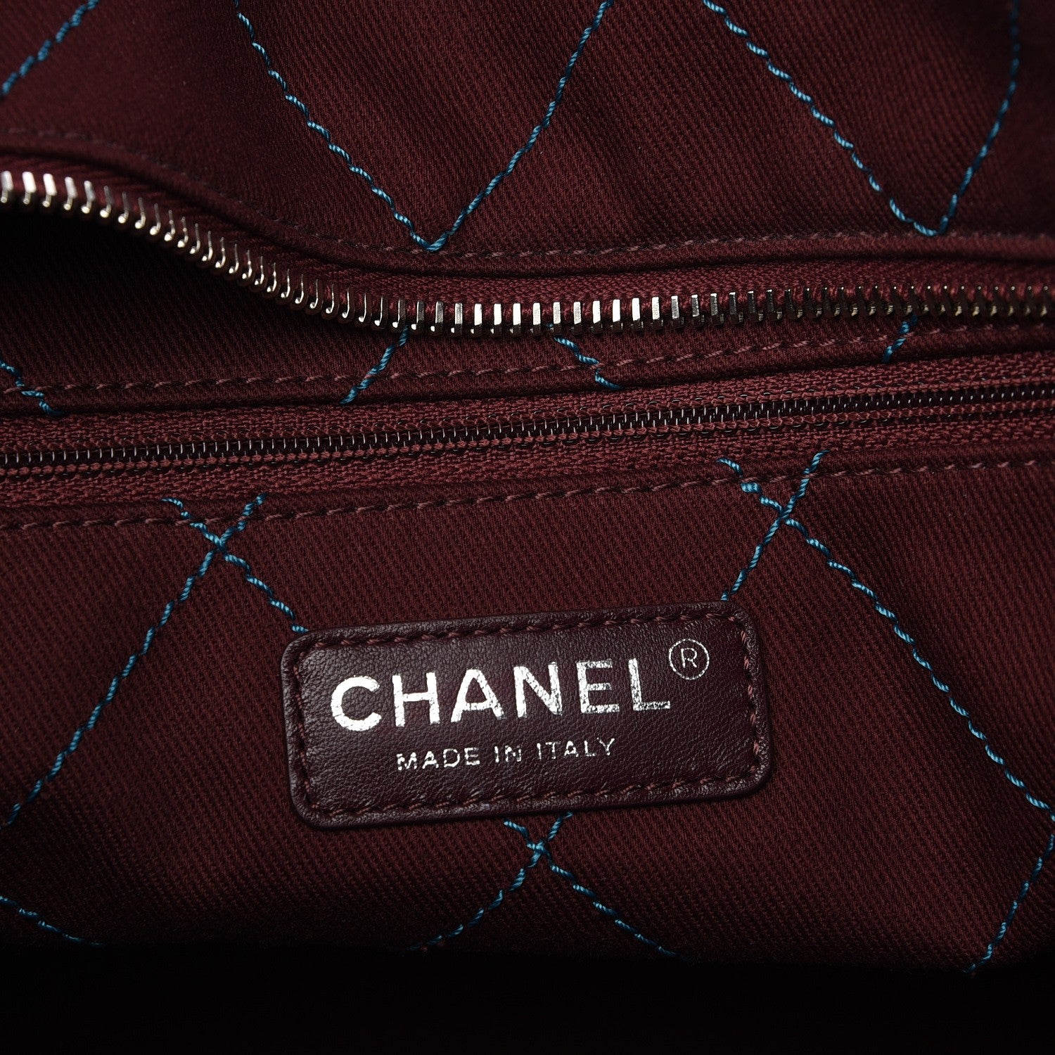Chanel Grained Calfskin Quilted Small Daily Shopping Tote Turquoise 6 of 7
