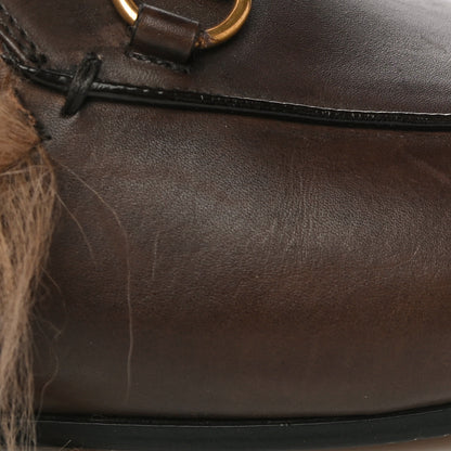 Gucci Calfskin Fur Womens Princetown Slippers 36.5 Brown 21 of 27