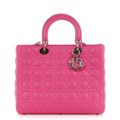 Christian Dior Lambskin Cannage Large Lady Dior Pink 1 of 7