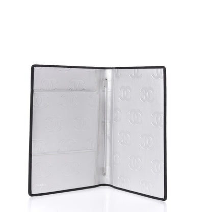 Chanel Calfskin Quilted Large Cambon Agenda Planner Black Silver 5 of 9