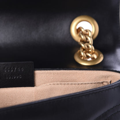 Gucci Calfskin Matelasse Mini GG Marmont Shoulder Bag Black 9 of 10