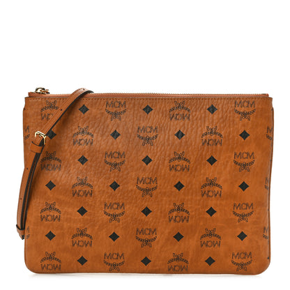 MCM Visetos Original Medium Pouch Cognac 1 of 10