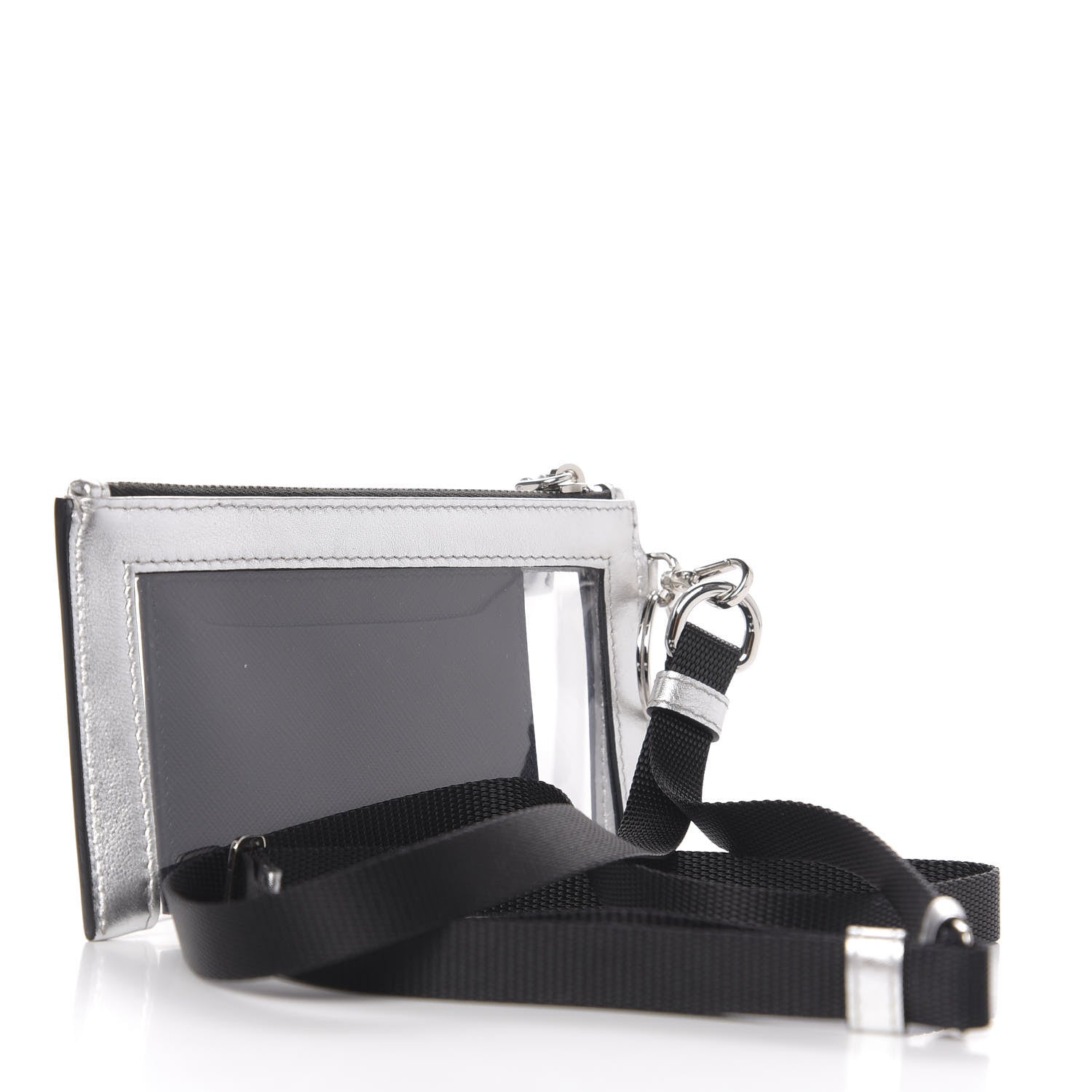 Prada Vernice Plexiglass Card Holder Argento 3 of 9