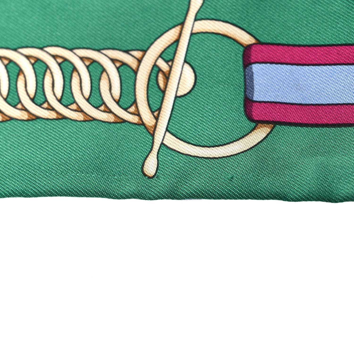 Hermes Silk Grand Tralala Twilly Bleu Ciel Vert 5 of 5