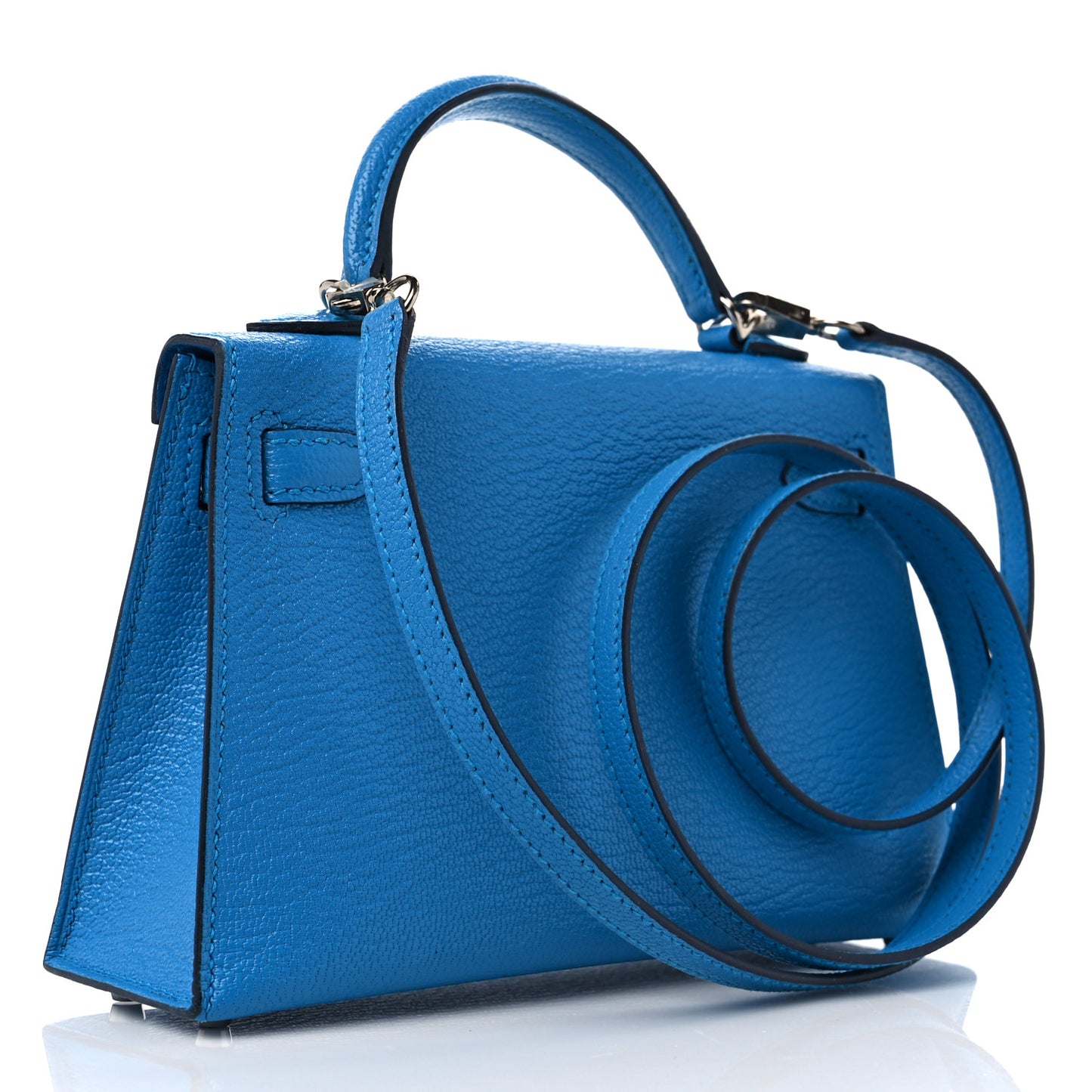 Chevre Mysore Mini Kelly Sellier 20 Bleu Hydra