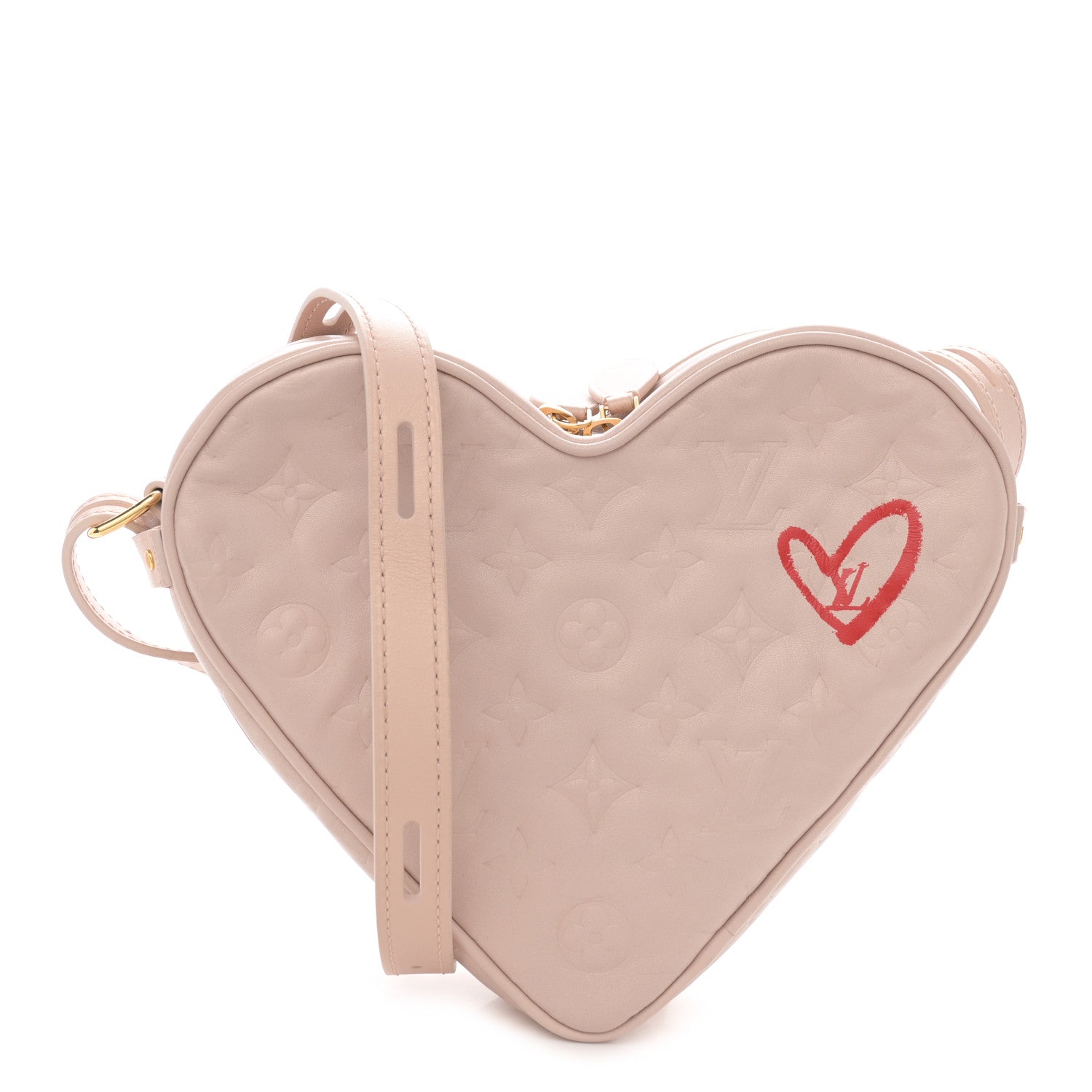 Louis Vuitton Lambskin Embossed Monogram Fall In Love Sac Coeur Light Pink 1 of 9