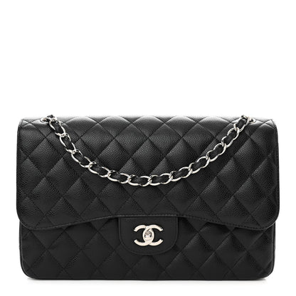 Chanel Caviar Quilted Jumbo Double Flap Black 1 of 10