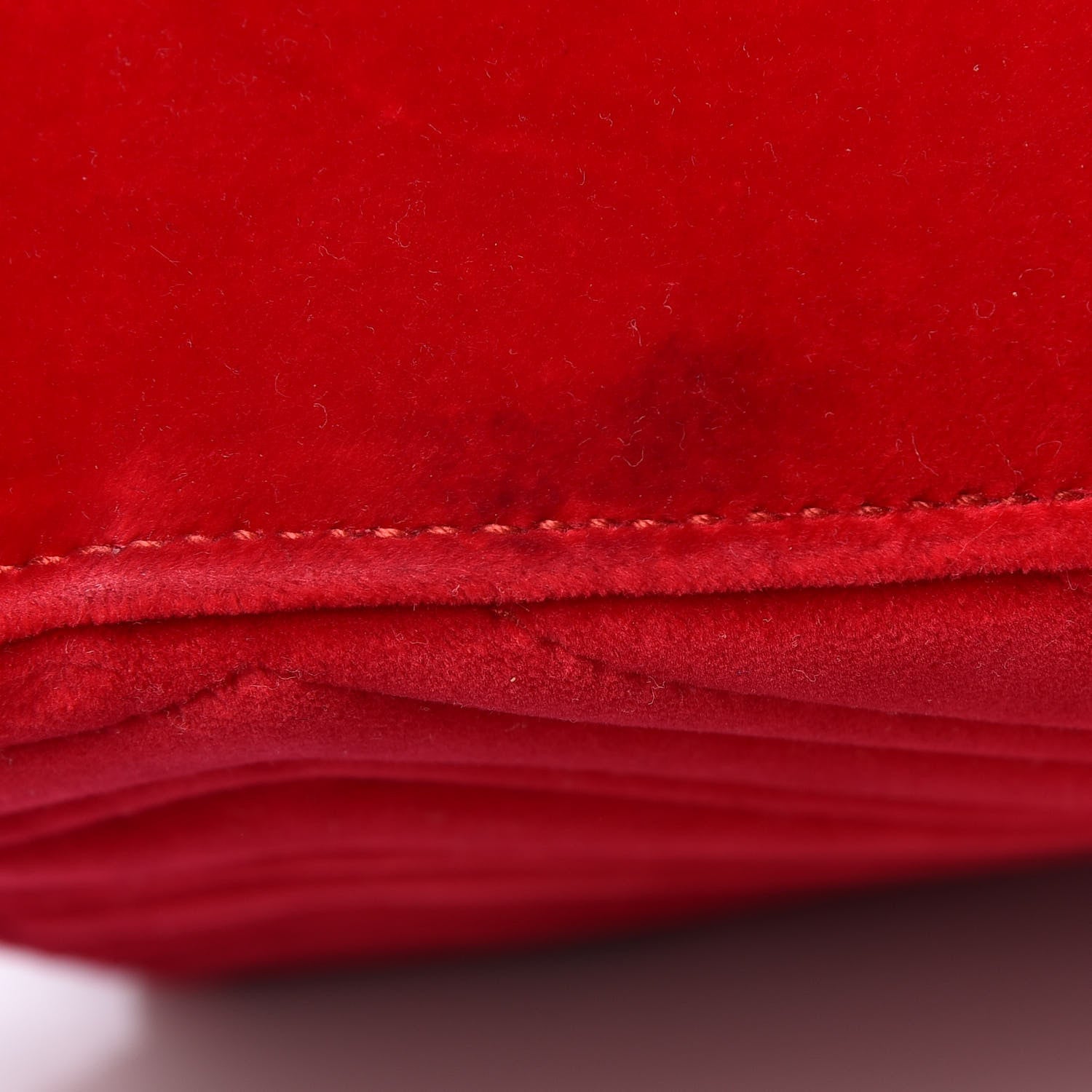 Gucci Velvet Matelasse Medium GG Marmont Shoulder Bag Hibiscus Red 11 of 13