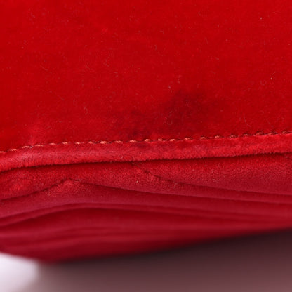 Gucci Velvet Matelasse Medium GG Marmont Shoulder Bag Hibiscus Red 11 of 13