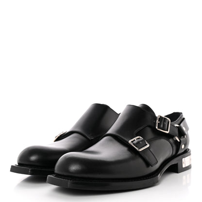 Christian Dior Polished Calfskin Mens Buckle Monk Shoe 44 Black 3 of 10