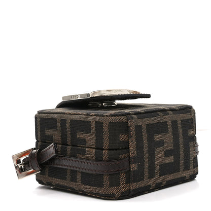 Fendi Zucca Mini Baguette Box Bag Tobacco Black 4 of 9