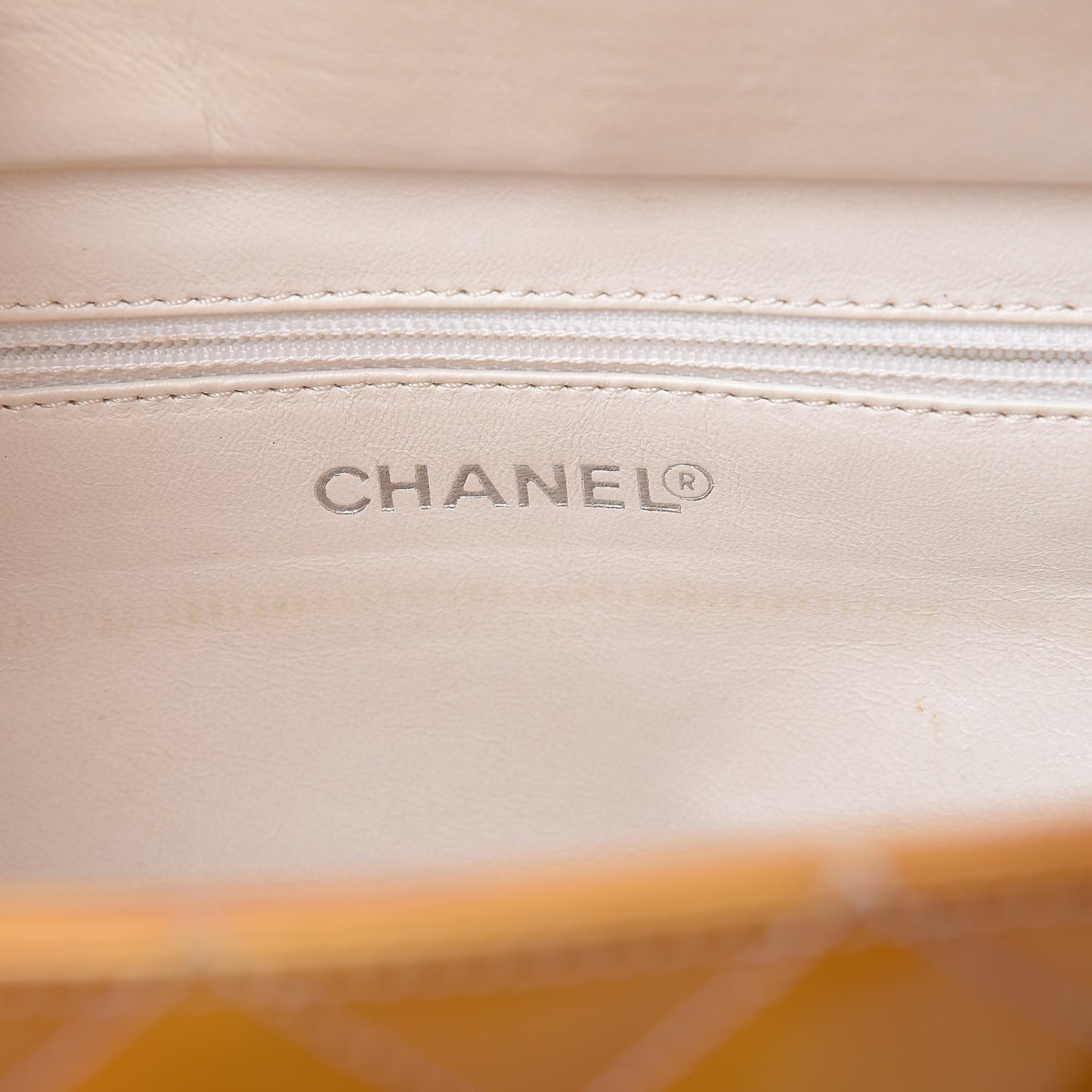 Patent Quilted Petit Timeless Tote PTT Yellow