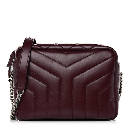 Saint Laurent Calfskin Y Quilted Monogram Small Loulou Bowling Bag Rouge Legion 1 of 9