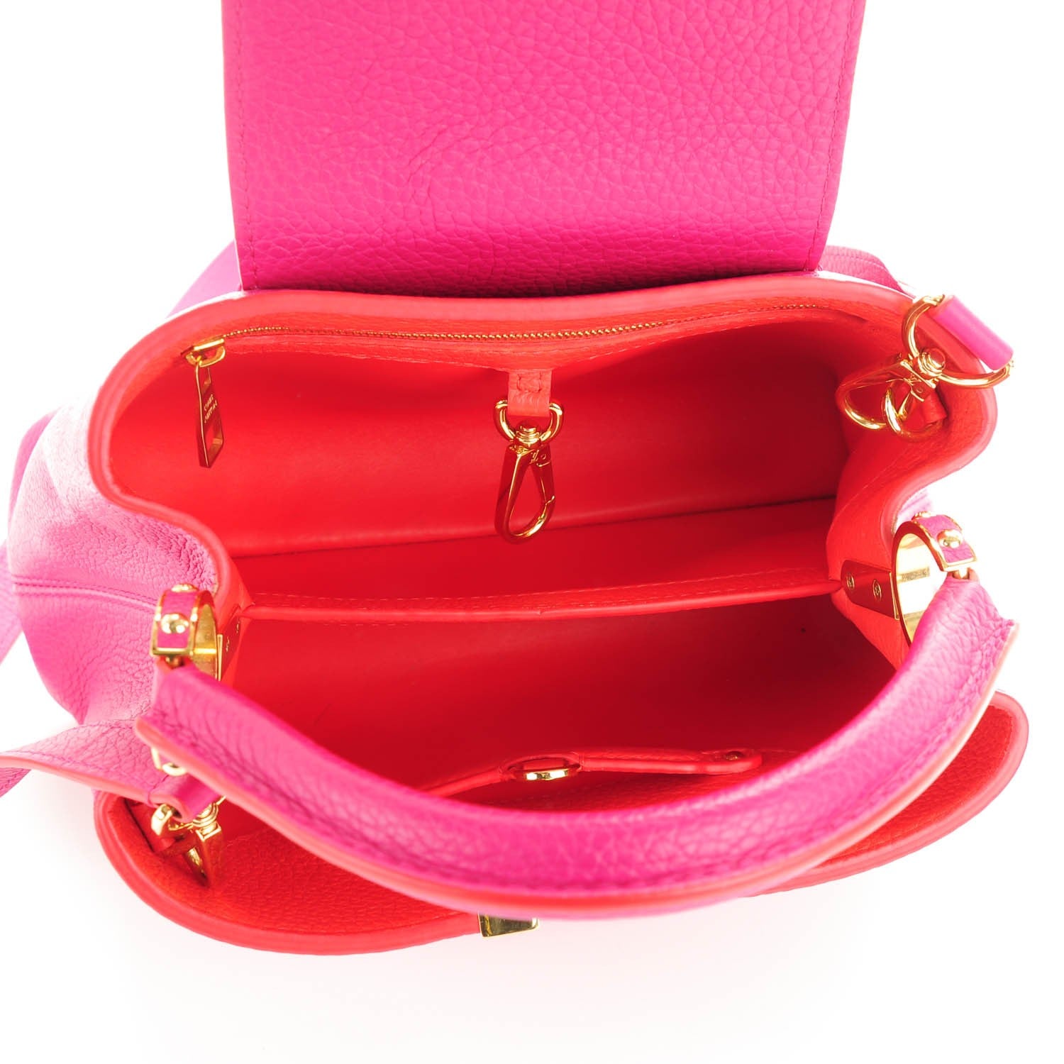 Louis Vuitton Taurillon Capucines BB Hibiscus Flamingo 5 of 7