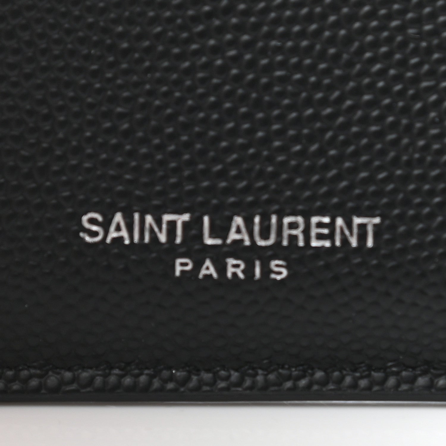 Saint Laurent Grained Calfskin 5 Fragments Zip Pouch Card Holder Black 6 of 8