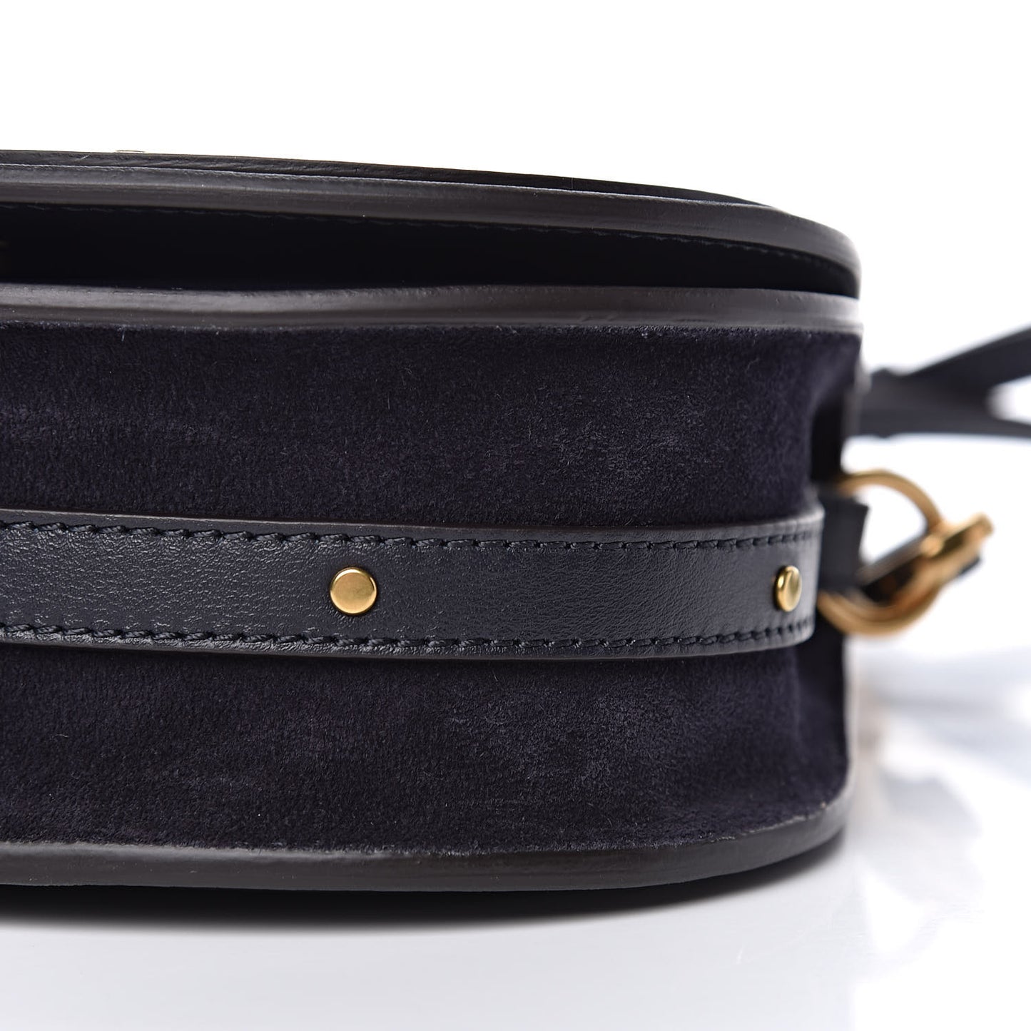 Calfskin Little Horses Embroidered Small Nile Bracelet Bag Full Blue
