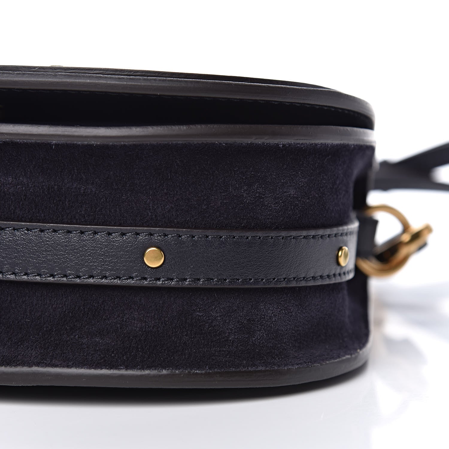 Chloe Calfskin Little Horses Embroidered Small Nile Bracelet Bag Full Blue 10 of 10