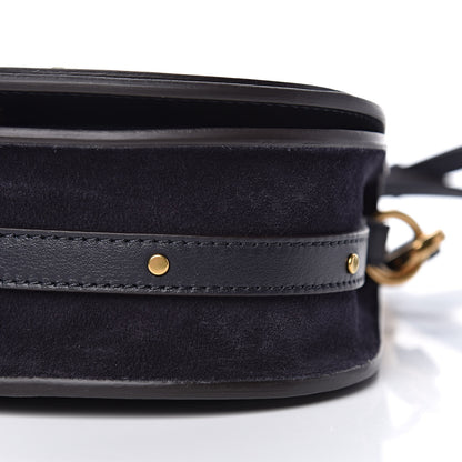 Chloe Calfskin Little Horses Embroidered Small Nile Bracelet Bag Full Blue 10 of 10