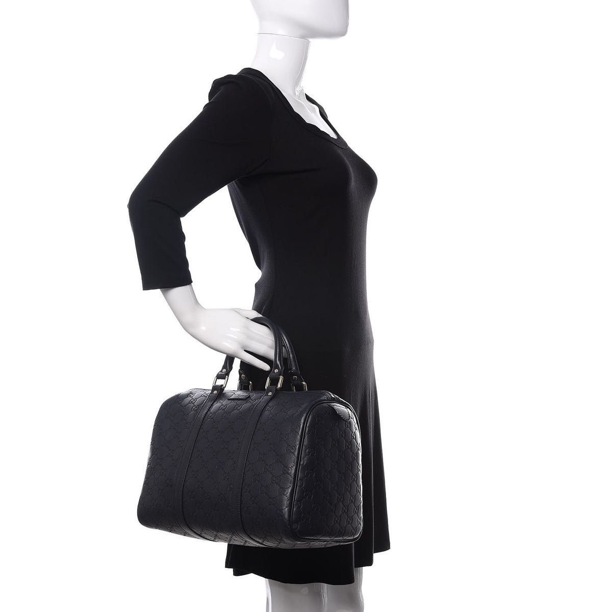 Gucci Guccissima Medium Joy Boston Blue 2 of 10