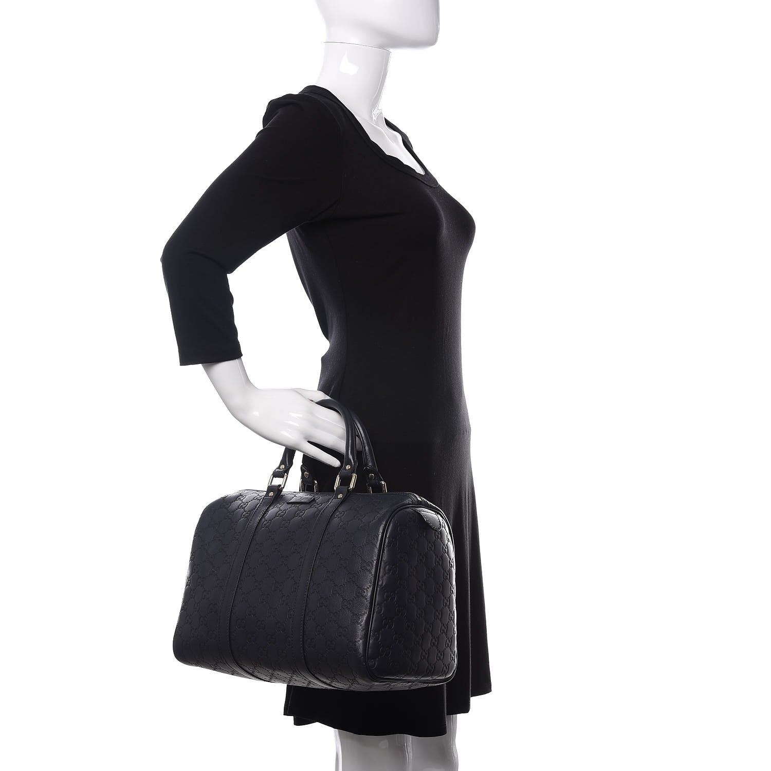 Gucci Guccissima Medium Joy Boston Blue 2 of 10