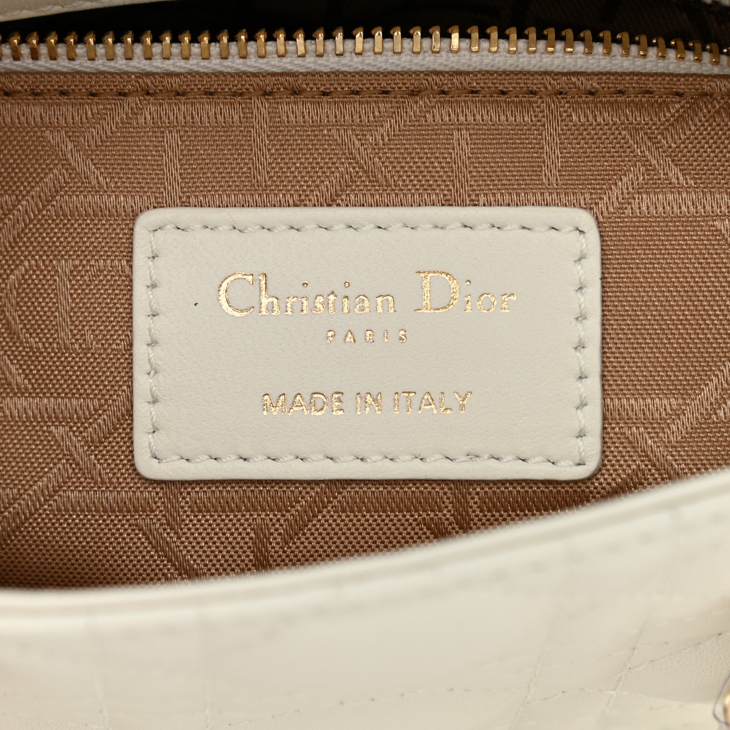 Lambskin Cannage Mini Lady Dior White