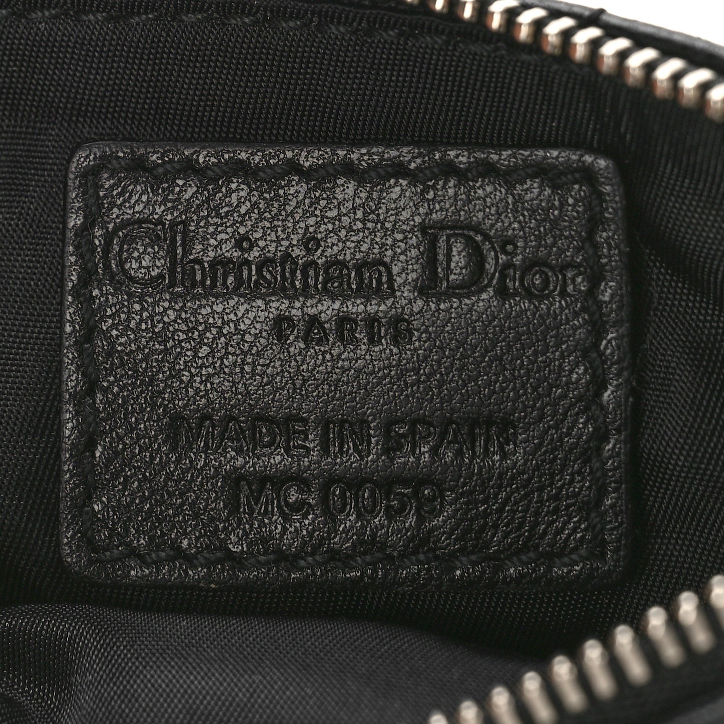 Lambskin Cannage Lady Dior Key Pouch Black