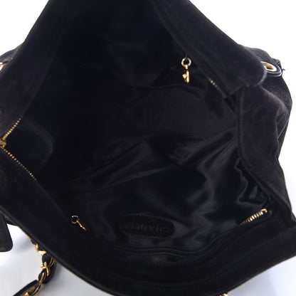 Chanel Suede CC Shoulder Bag Black 5 of 13