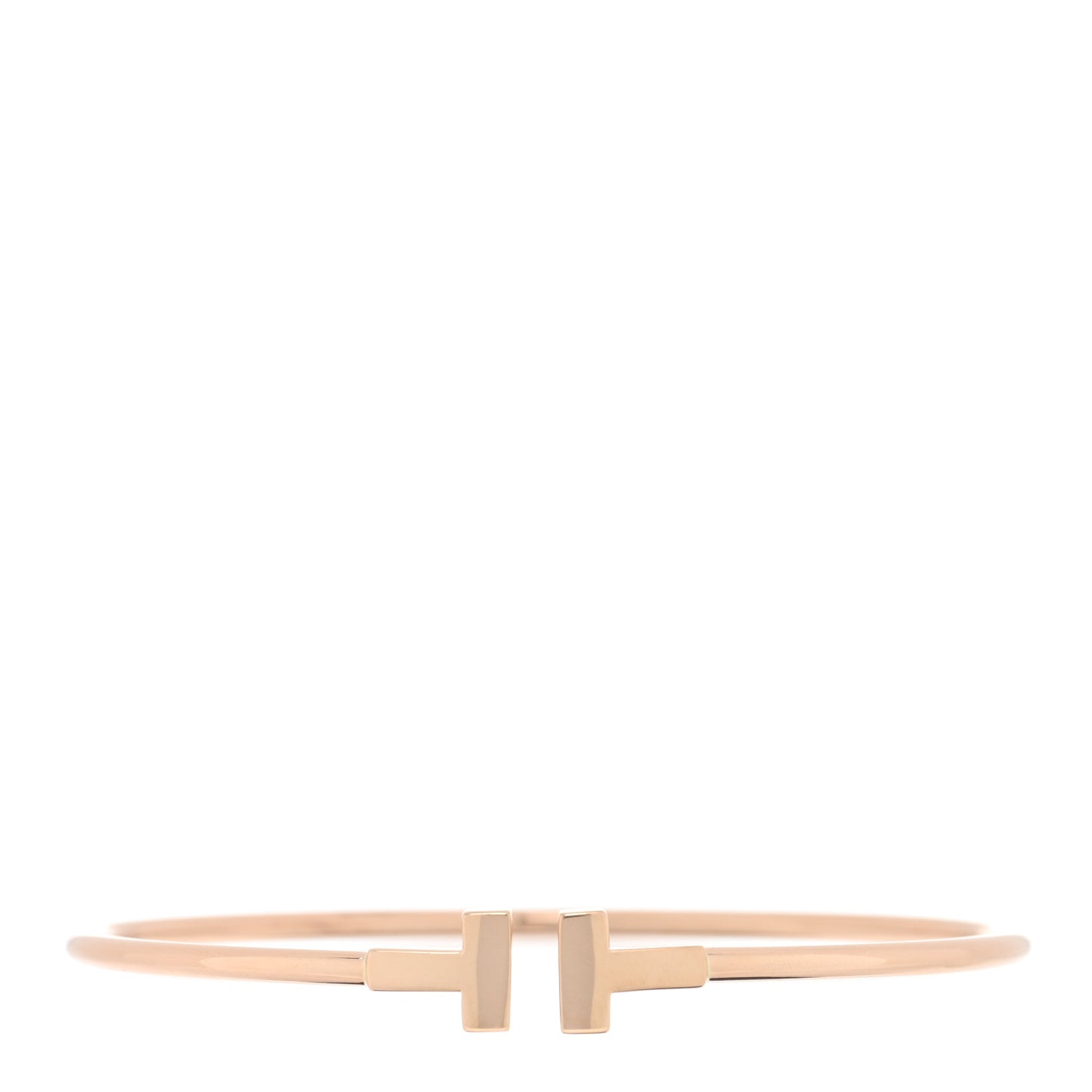 18K Rose Gold Narrow T Wire Bracelet