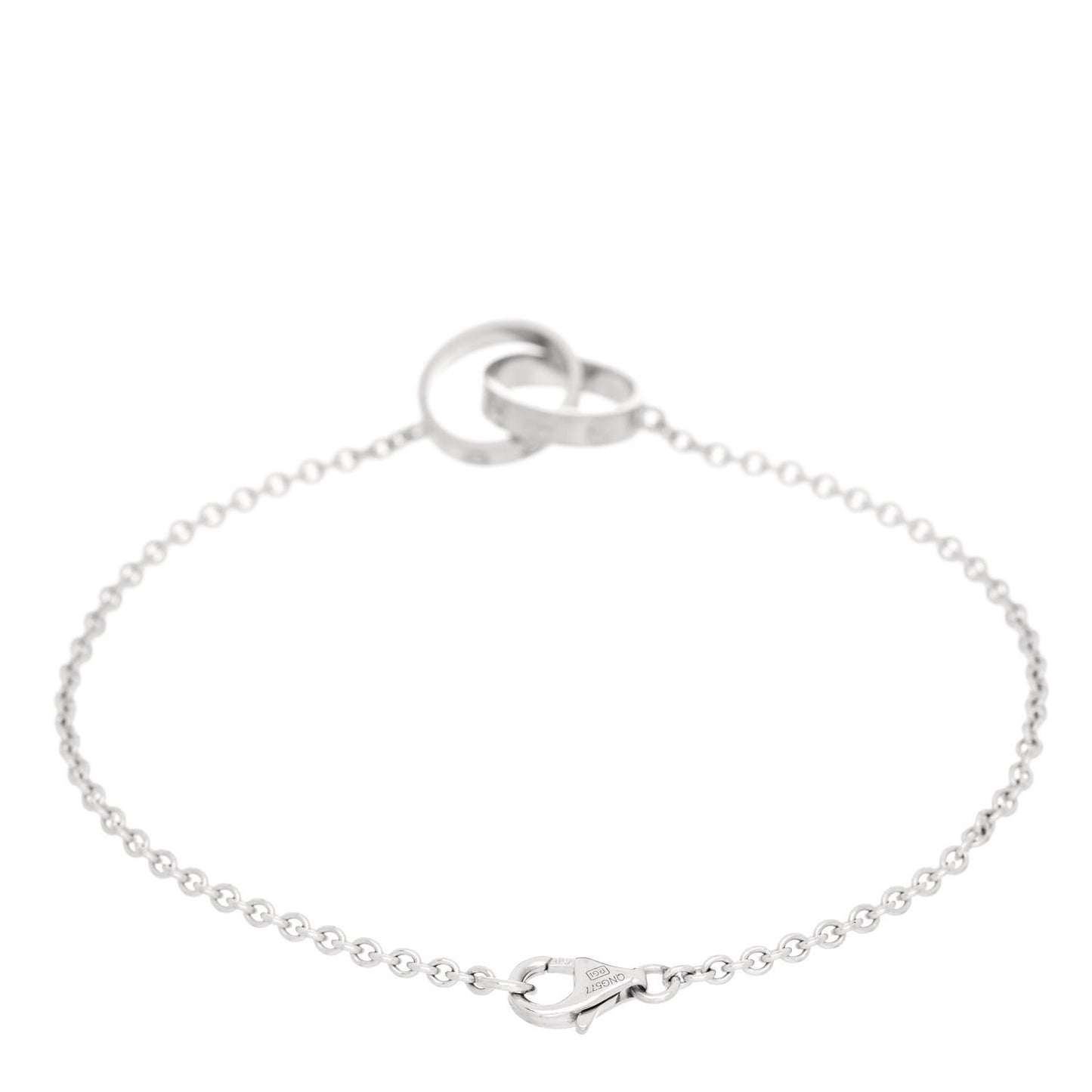 18K White Gold Interlocking LOVE Bracelet