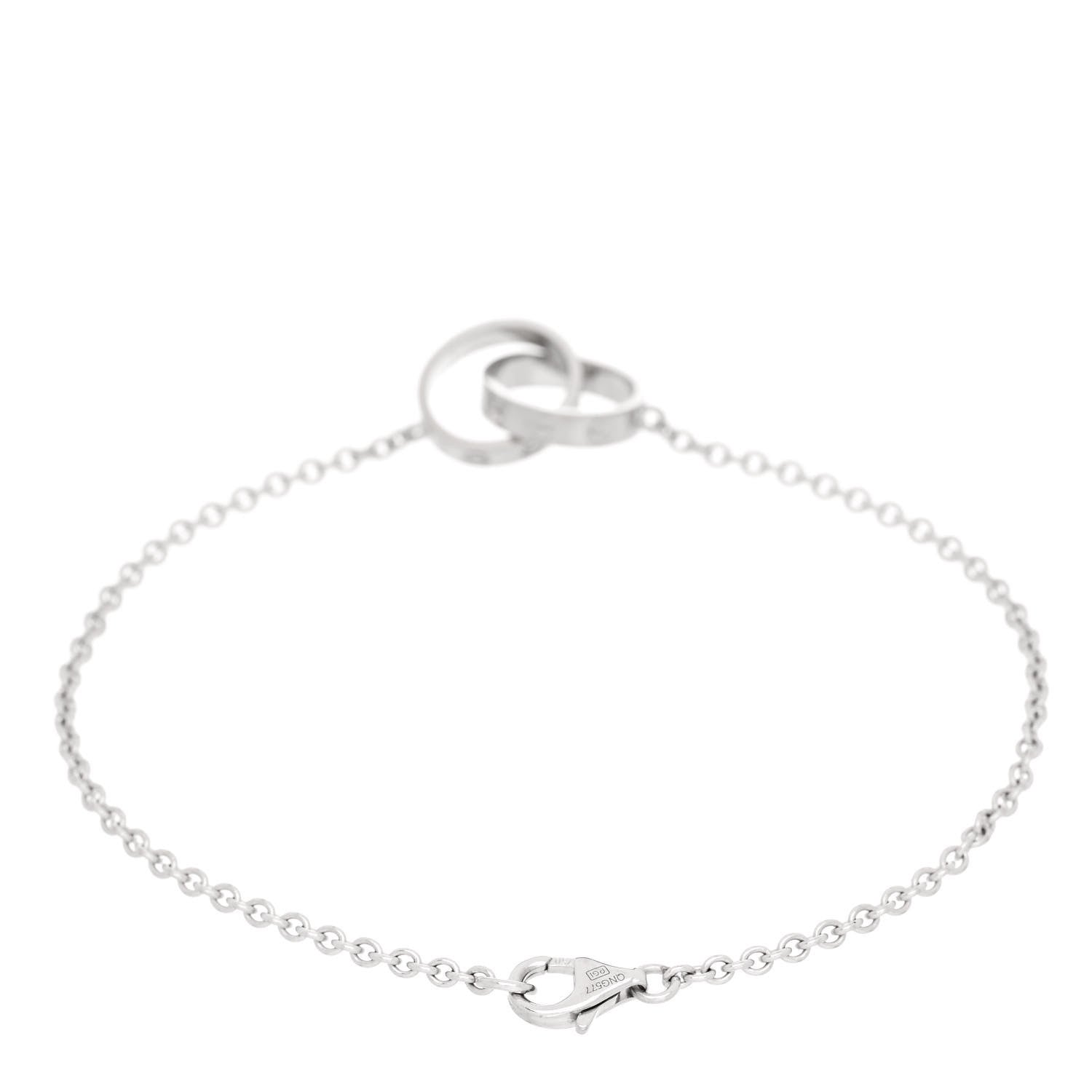 Cartier 18K White Gold Interlocking LOVE Bracelet 2 of 5