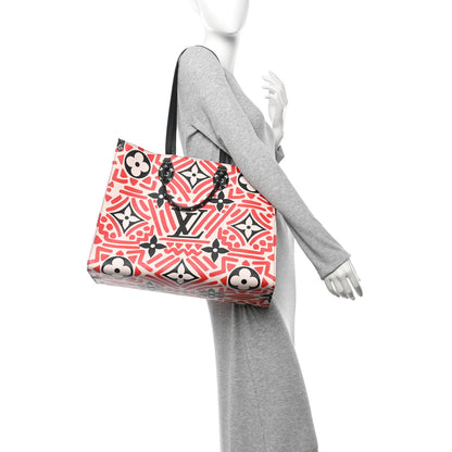 Louis Vuitton Monogram Giant Crafty Onthego GM Creme Rouge Black 2 of 9