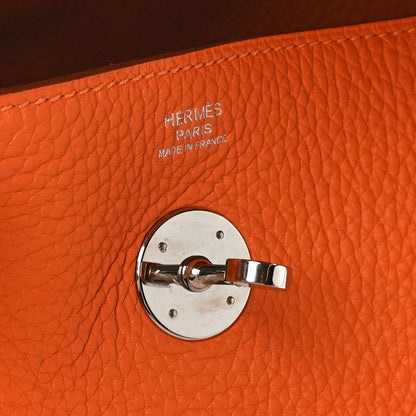 Hermes Taurillon Clemence Lindy 26 Orange 6 of 10