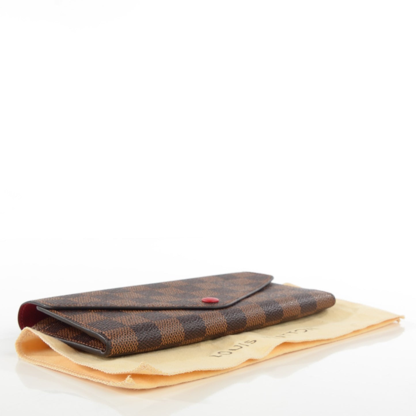 Damier Ebene Josephine Wallet Red