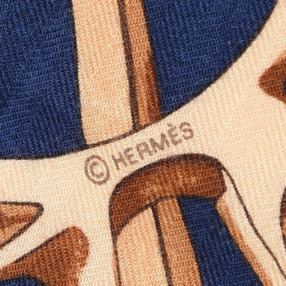 Hermes Cashmere Silk Concours D'Etriers Shawl 140 6 of 7