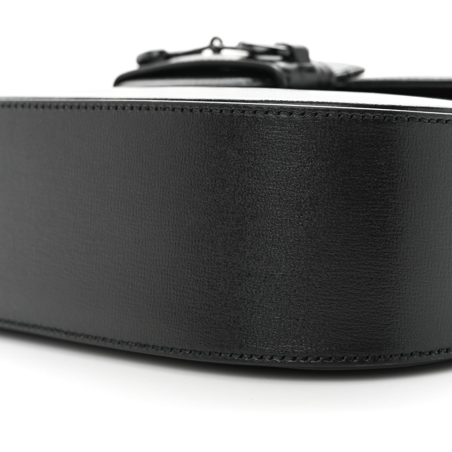 Azalea Calfskin Web Monochrome Horsebit 1955 Shoulder Bag Black