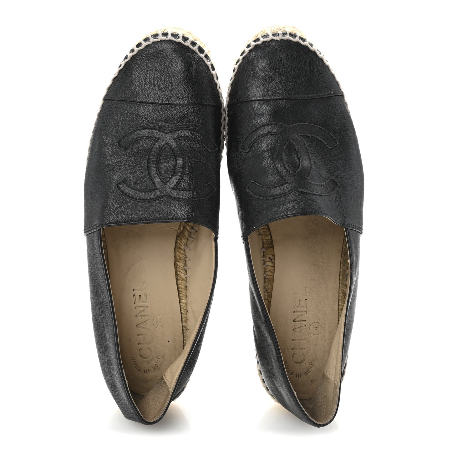Lambskin CC Espadrilles 39 Black