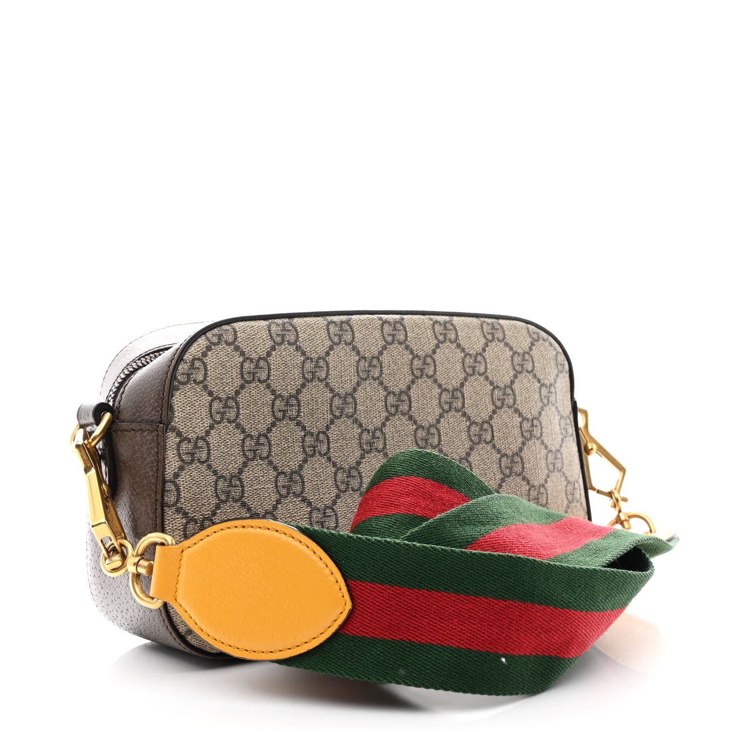 Gucci GG Supreme Monogram Web Neo Vintage Shoulder Bag Beige New Acero Crop 3 of 11