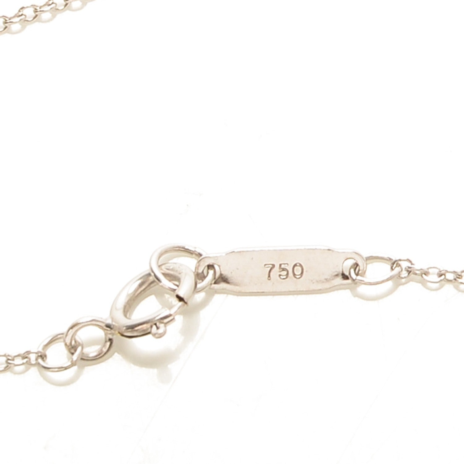 Tiffany 18K White Gold Diamond Mini Heart Lock Pendant Necklace 4 of 6