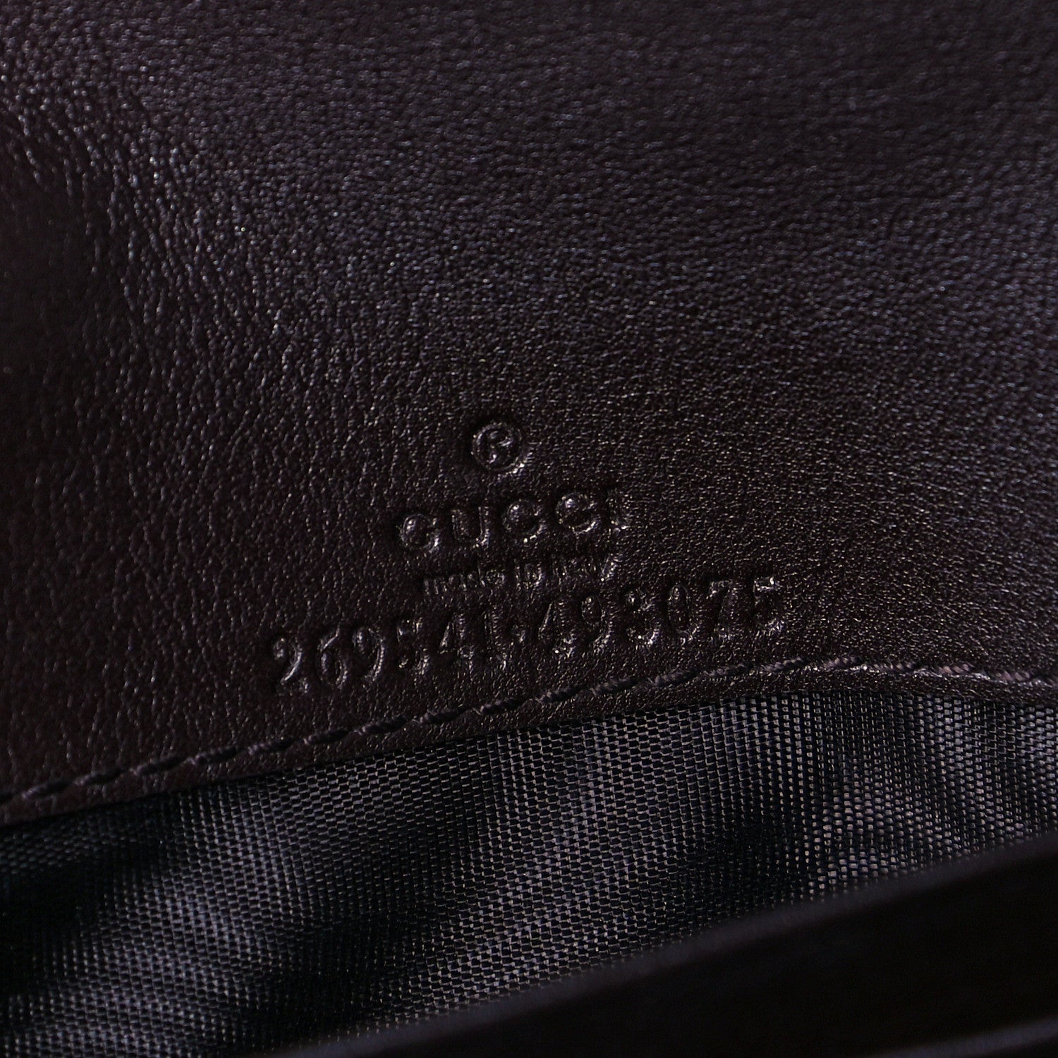 Gucci Guccissima Signature Dice Chain Wallet Chocolate 6 of 8