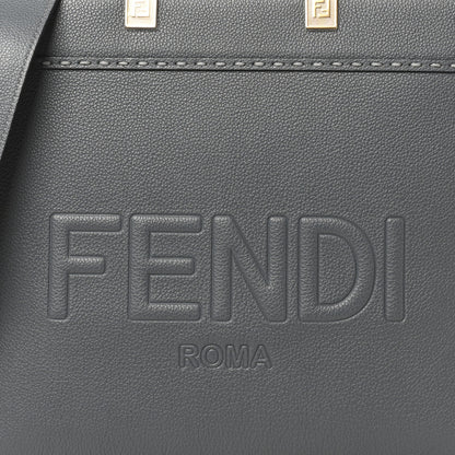 Fendi Vitello Cher Logo Debossed Medium Fendi Sunshine Shopper Tote Real Tempesta 7 of 9