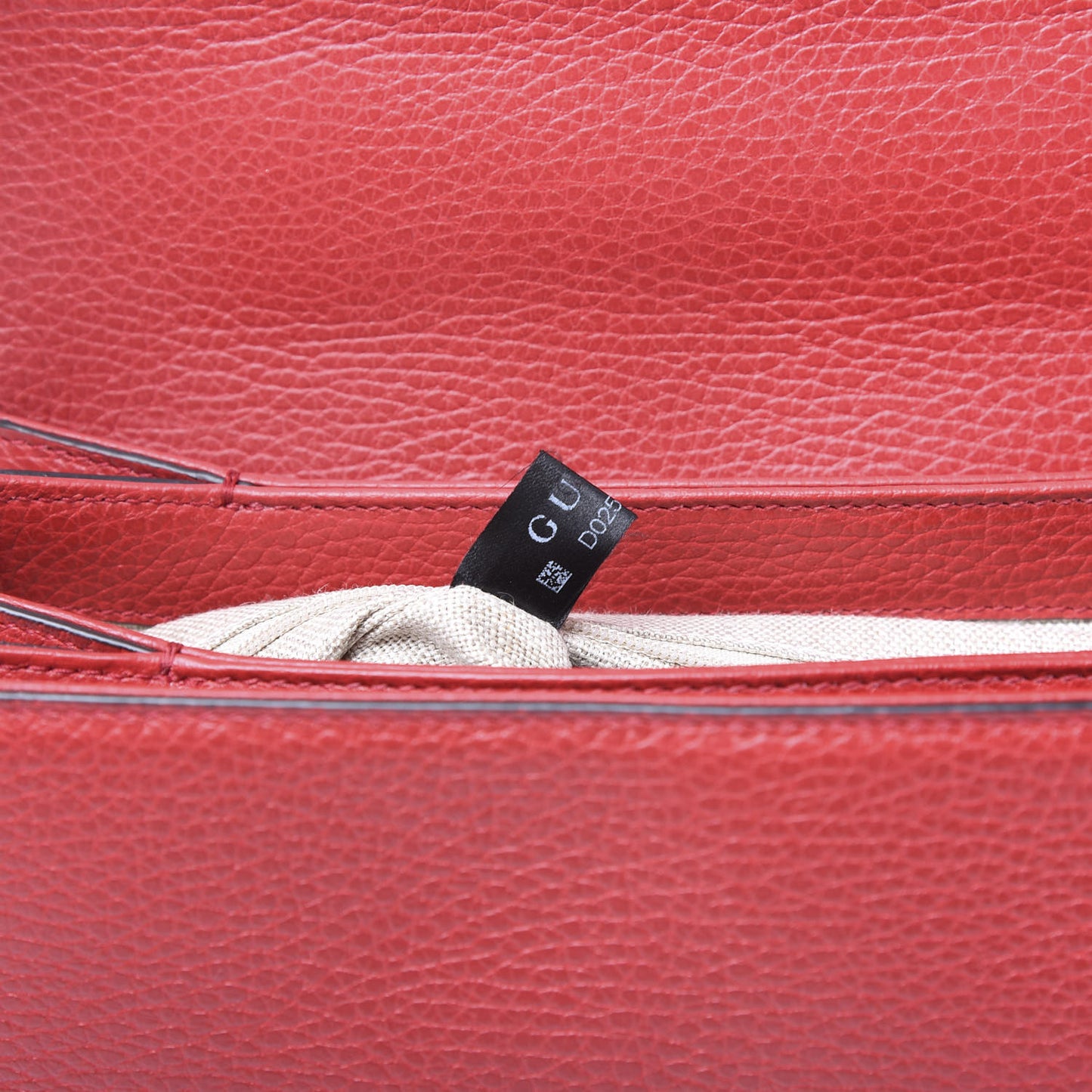 Dollar Calfskin Interlocking G Top Handle Shoulder Bag Red