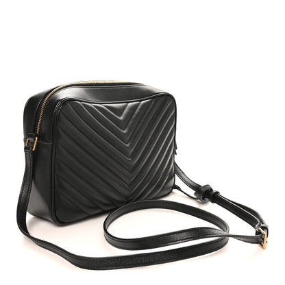 Saint Laurent Calfskin Matelasse Monogram Lou Camera Bag Black 3 of 11