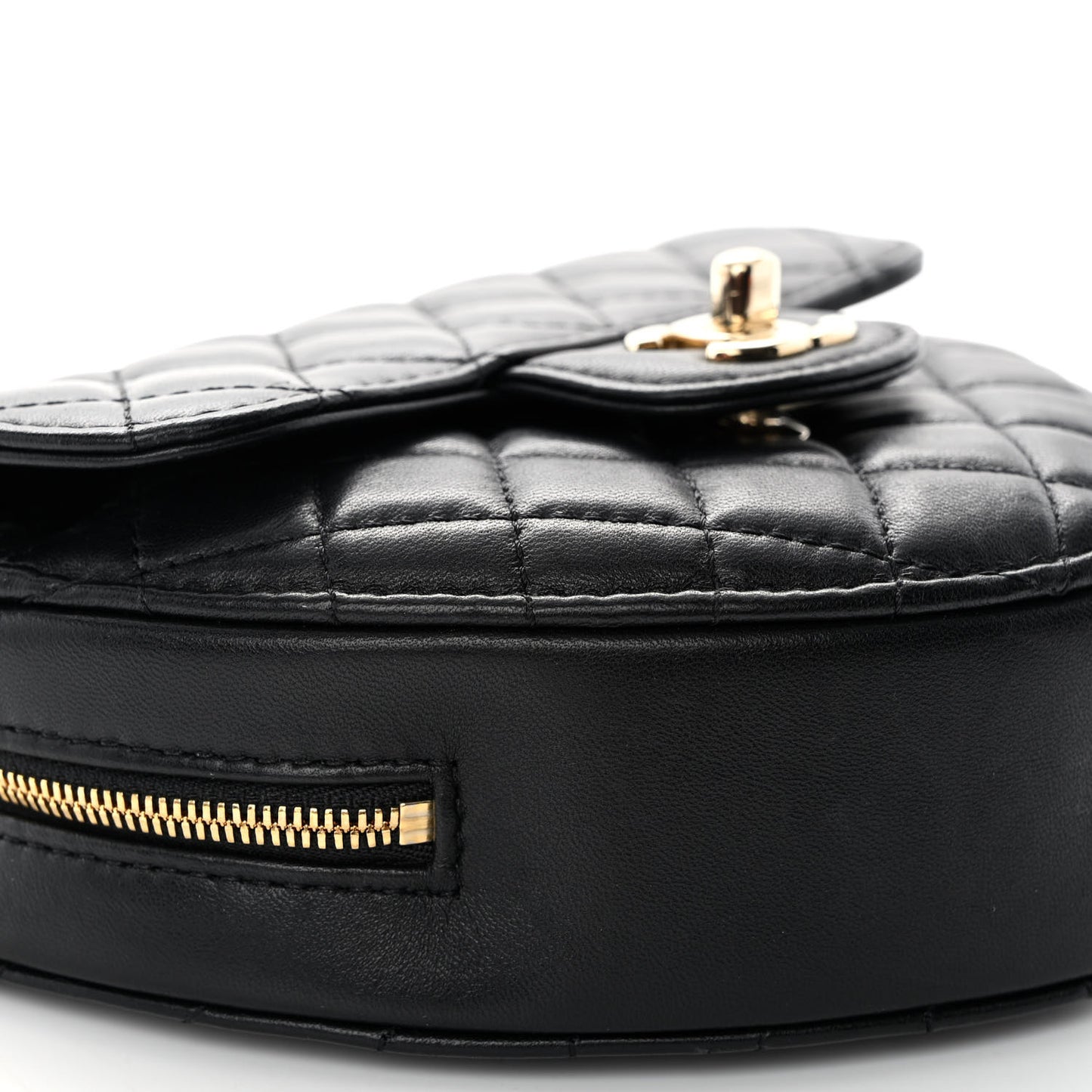 Lambskin Quilted CC In Love Heart Bag Black